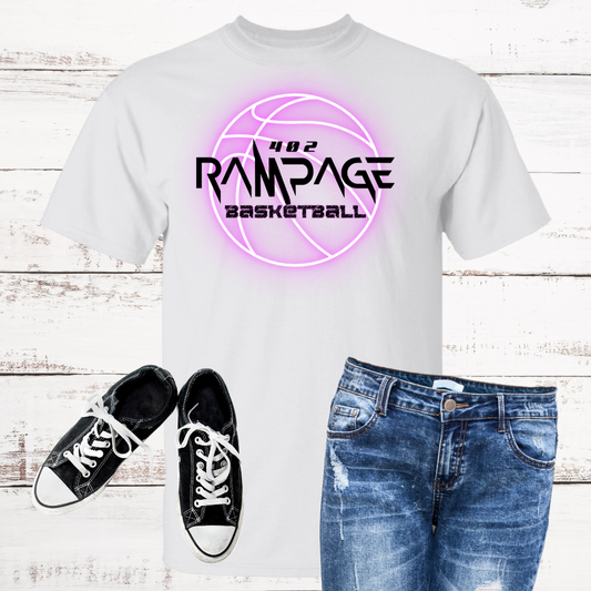 Rampage Basketball Neon Logo T-Shirt