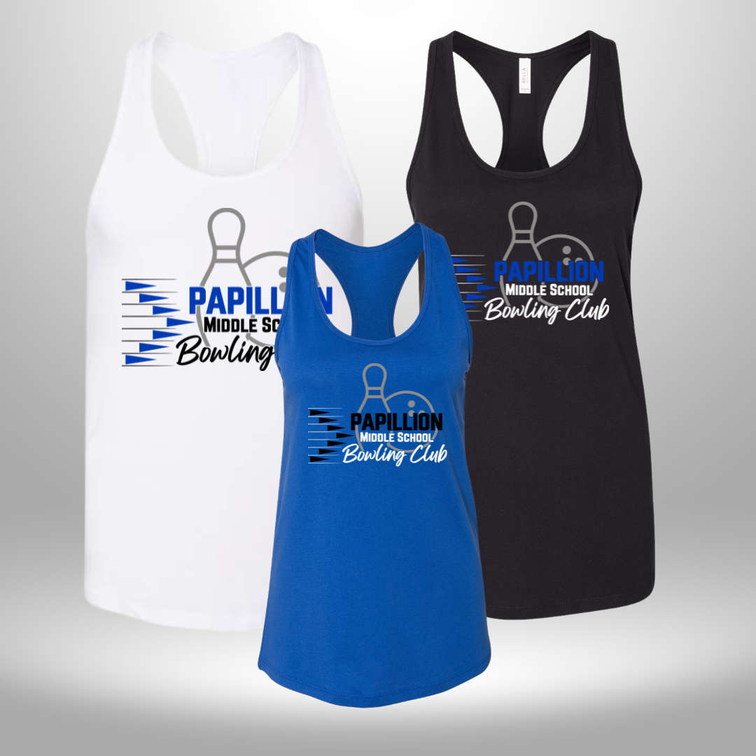 Papillion Middle School Bowling Women's Muscle Tank Top