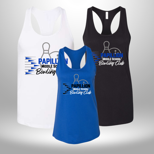 Papillion Middle School Bowling Women's Muscle Tank Top