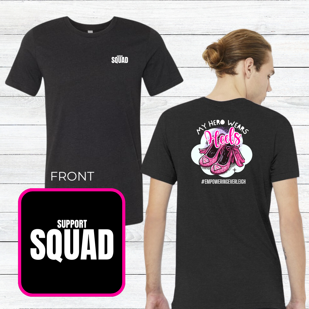 Empowering Everleigh "SUPPORT SQUAD" Heather T-Shirt