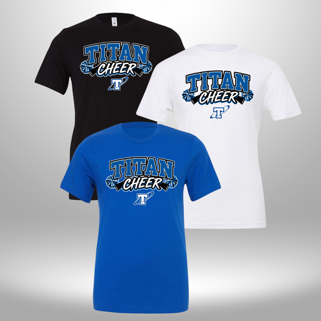 PAPILLION TITANS CHEER T-SHIRT, LONG SLEEVE T-SHIRT, SWEATSHIRT, OR HOODIE