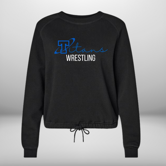 Titan Wrestling Women's Crew Neck Sweatshirt With Tie