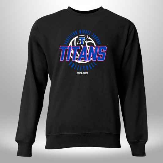 PAPILLION MIDDLE SCHOOL VOLLEYBALL CREW NECK SWEATSHIRT