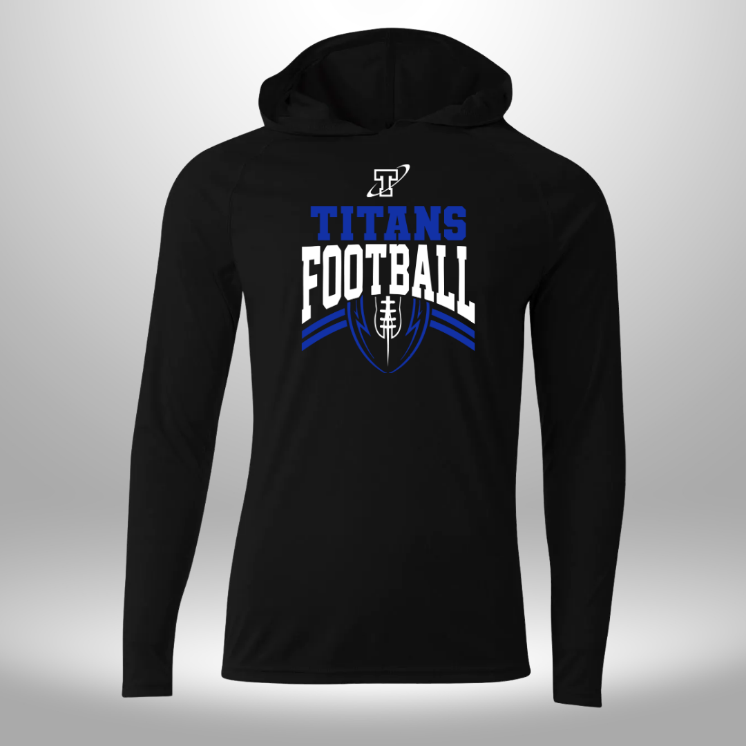 TITANS FOOTBALL LONG SLEEVE PERFORMANCE HOODED TEE