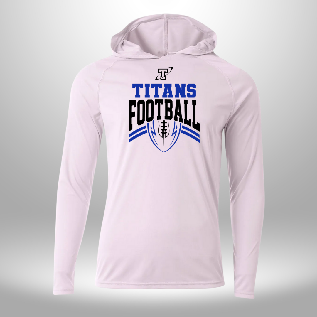TITANS FOOTBALL LONG SLEEVE PERFORMANCE HOODED TEE