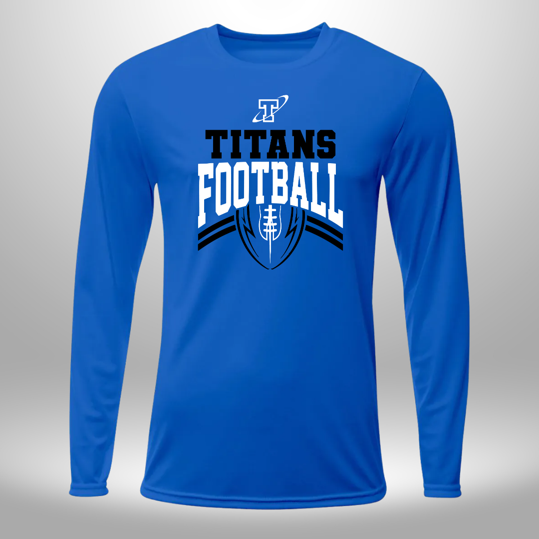 TITANS FOOTBALL LONG SLEEVE PERFORMANCE TEE