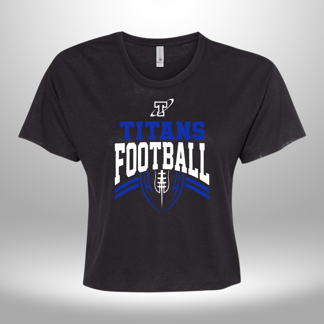 TITANS FOOTBALL WOMEN'S CROP TEE