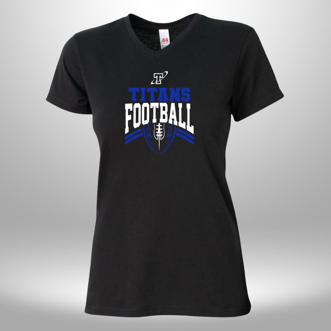TITANS FOOTBALL WOMEN'S VNECK TEE