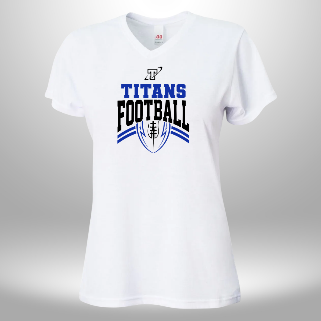 TITANS FOOTBALL WOMEN'S VNECK TEE