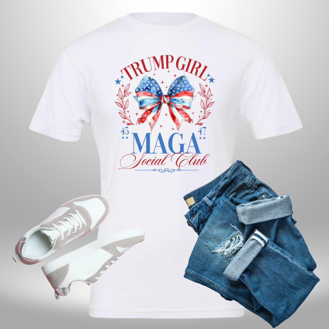 Donald Trump Girl MAGA Social Club T-Shirt