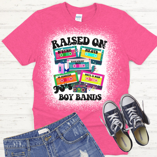 Raised on 90s Boy Bands Bleached T-Shirt