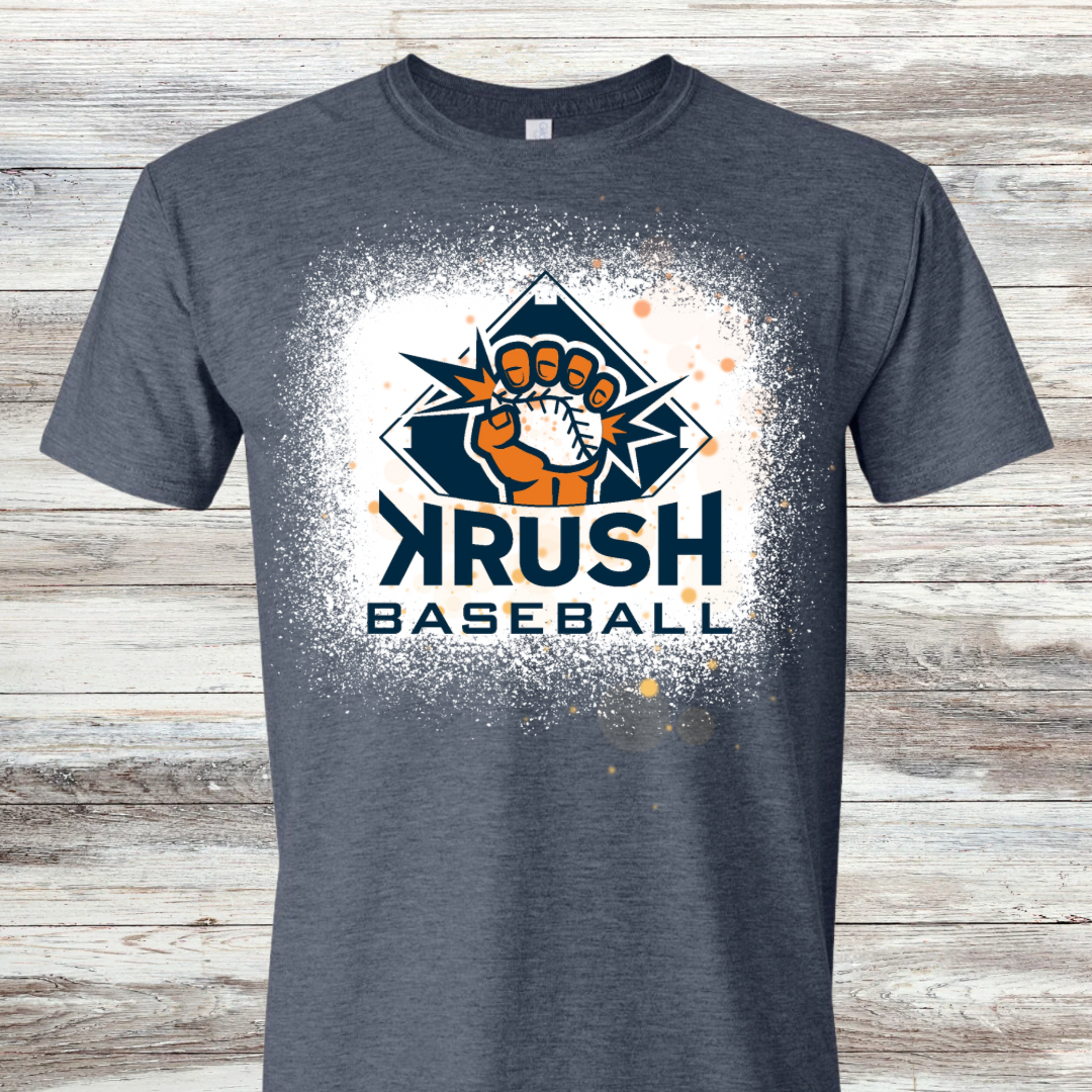 Krush Baseball Logo Bleached Shirt