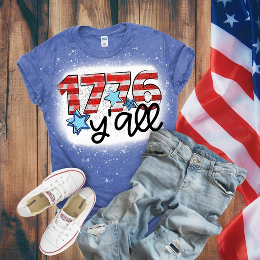 1776 Y’all Bleached T-Shirt