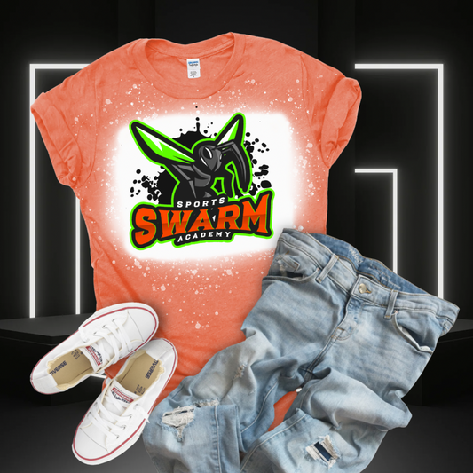 Swarm Sports Academy Swarm Splatter Logo Bleached Shirt