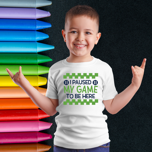 I Paused My Game to be Here School Youth T-Shirt