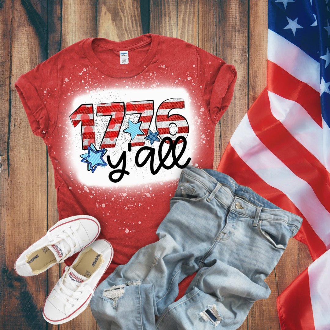 1776 Y’all Bleached T-Shirt