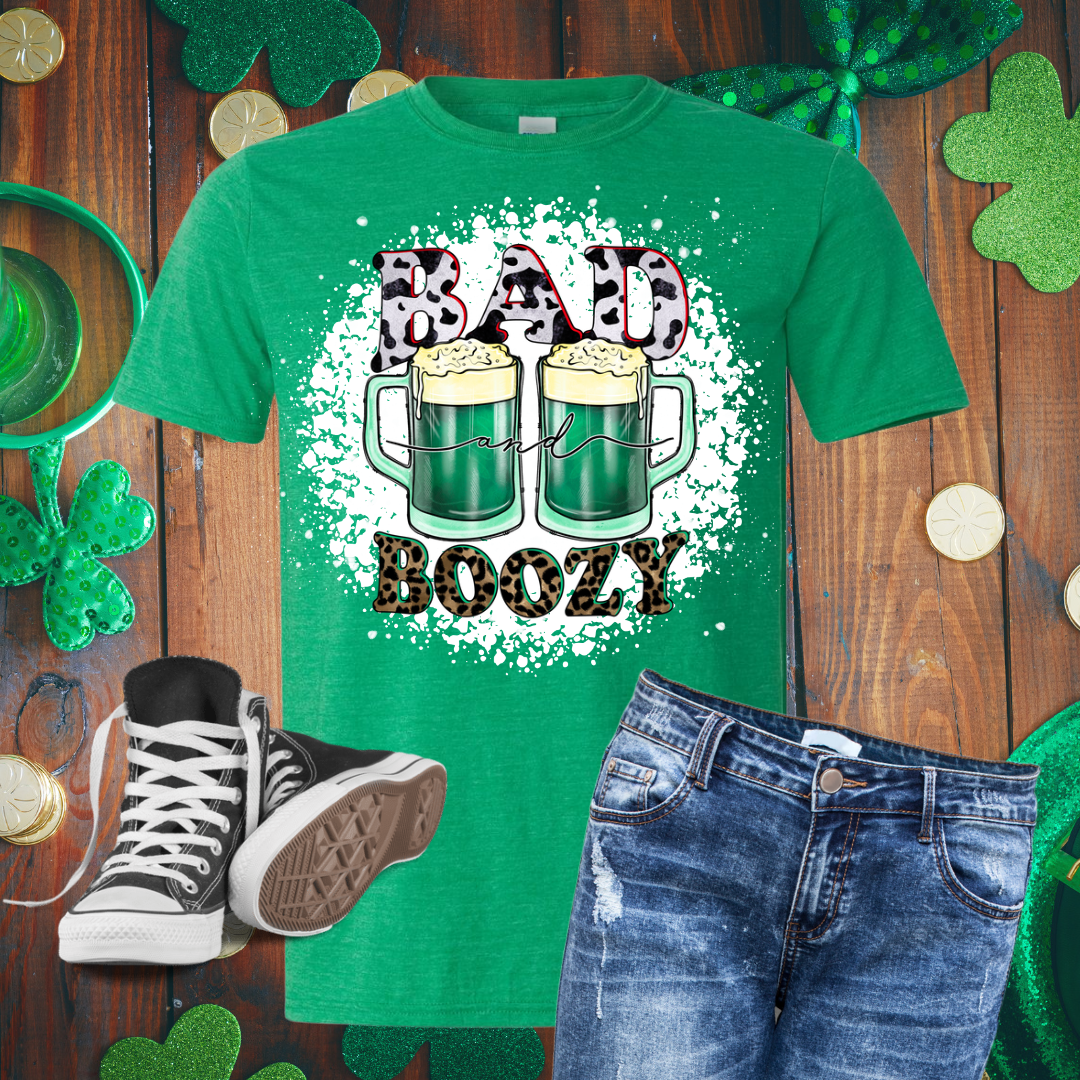 Bad And Boozy Bleached T-Shirt