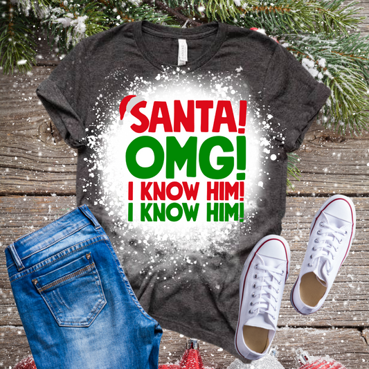 Elf, OMG Santa! Bleached T-Shirt