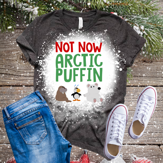 Elf, Not Now Arctic Puffin Bleached T-Shirt