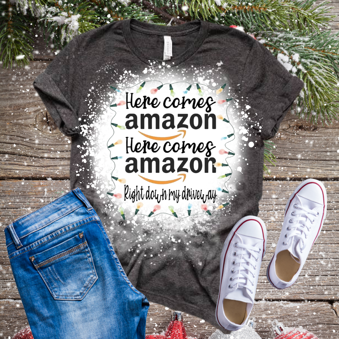 Here Comes Amazon Bleached T-Shirt