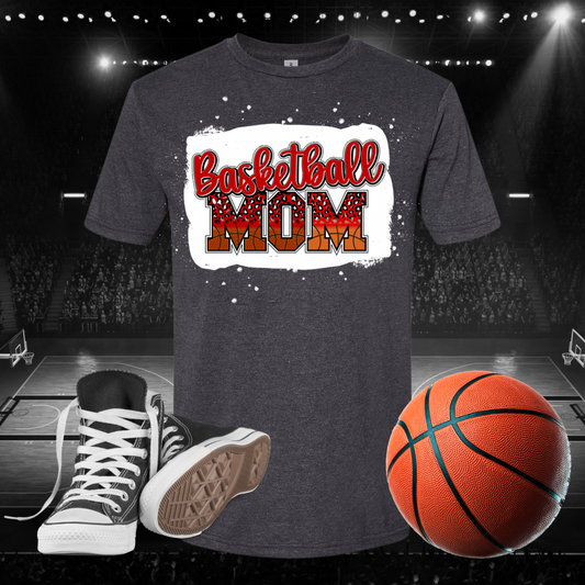 Papio Heat Basketball Mom Bleached T-Shirt