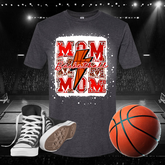 Papio Heat Retro Basketball Mom Bleached T-Shirt