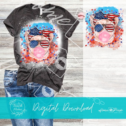 American Pig Sublimation Design