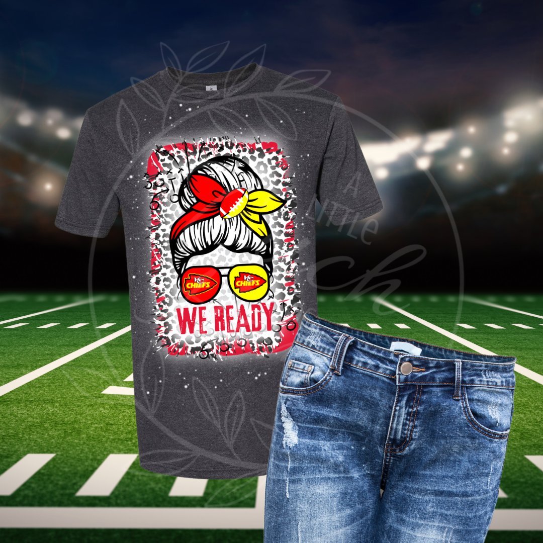 Kansas City Chiefs Messy Bun Shirt