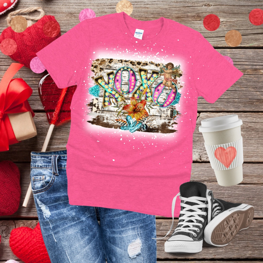 XOXO Cupid Bleached T-Shirt