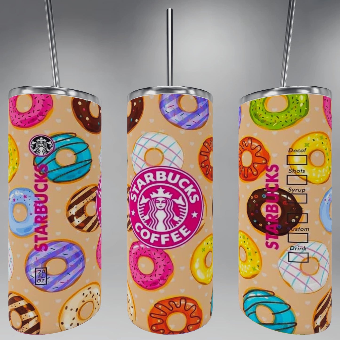 Donut Starbucks 20oz Hydro Tumbler