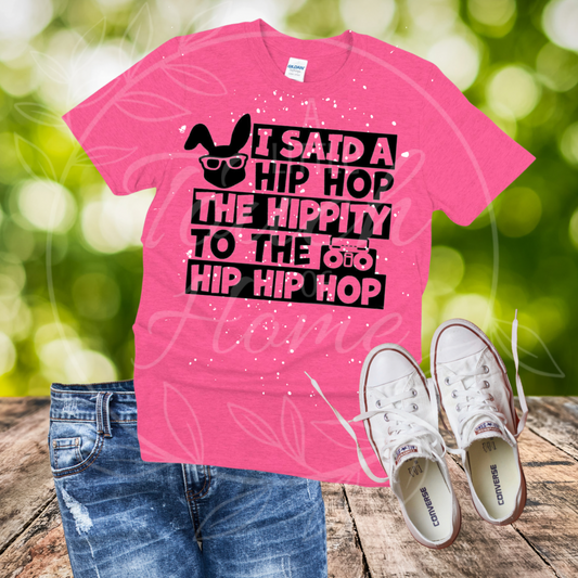 Hip Hop Hippity to the Hip Hip Hop Bleached T-Shirt