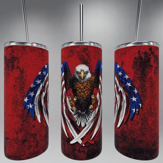 American Flag Eagle Tumbler 20oz Hydro Tumbler