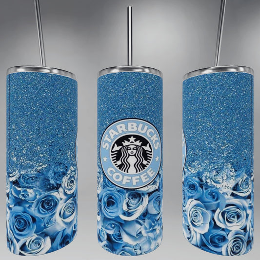 Baby Blue Rose Starbucks 20oz Hydro Tumbler