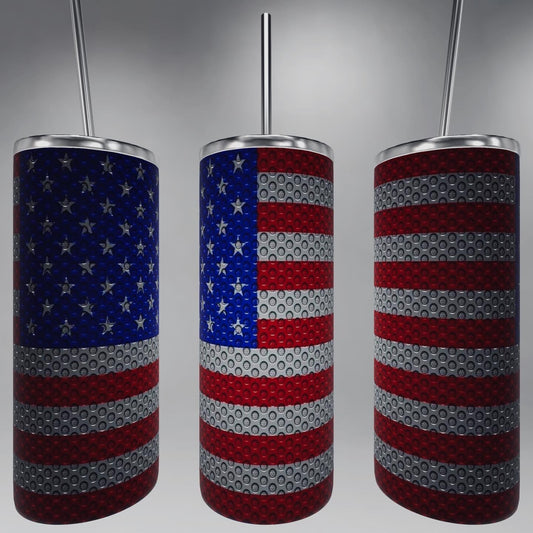 Textured Metal American Flag 20oz Hydro Tumbler