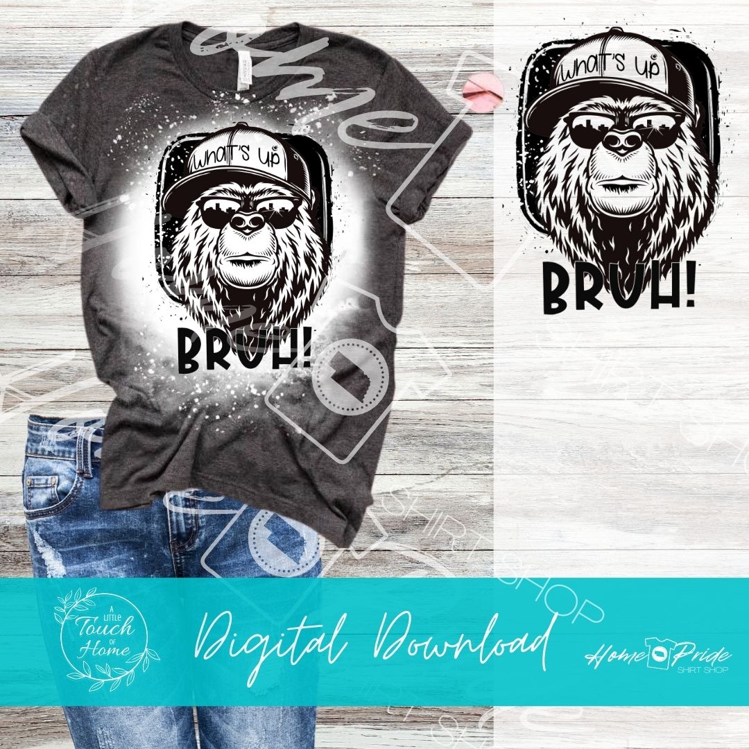 Grizzly Bear Bruh Sublimation Design