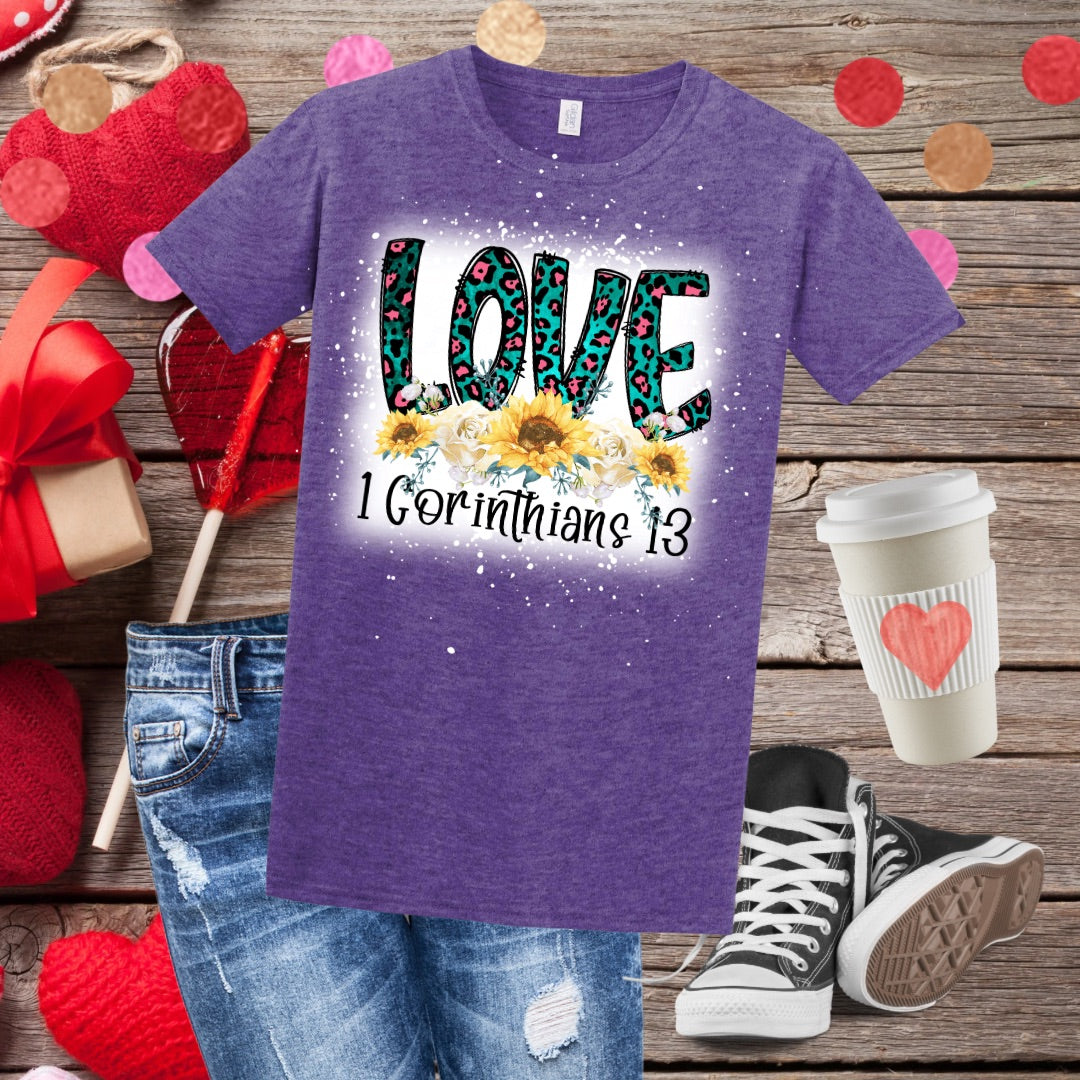 1 Corinthians 13 “Love” Bleached T-Shirt
