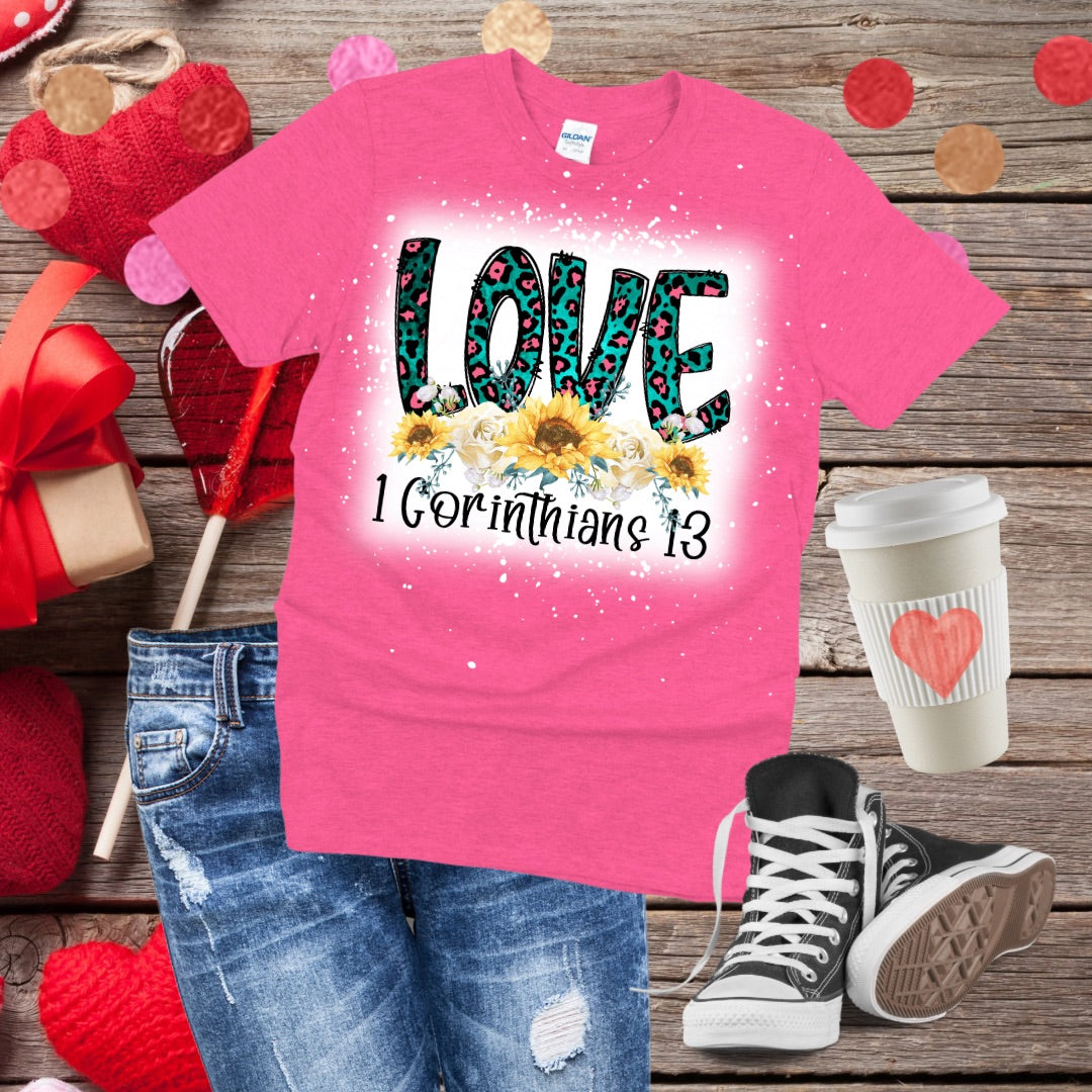 1 Corinthians 13 “Love” Bleached T-Shirt