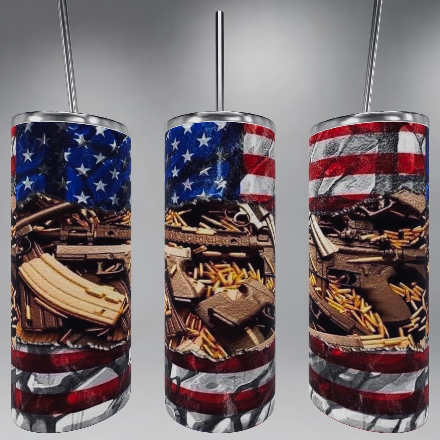 Guns and Ammo American Flag 20oz Hydro Tumbler