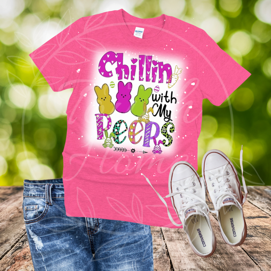 Chillin’ With My Peeps Bleached T-Shirt