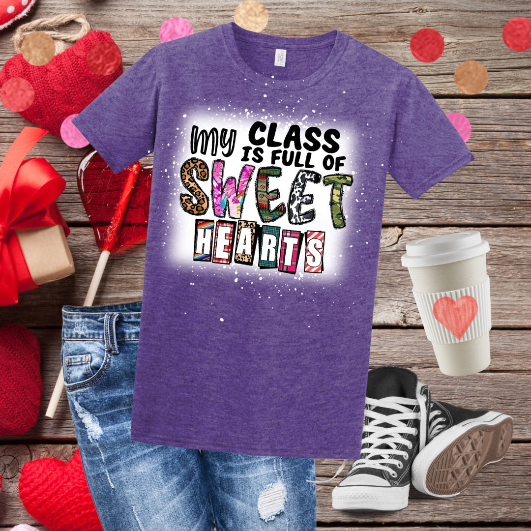 My Class is Full of Sweethearts Bleached T-Shirt